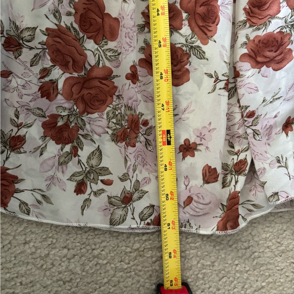 Indigo Soul Rust Floral Long Sleeve Dress 2XL - Picture 9 of 12